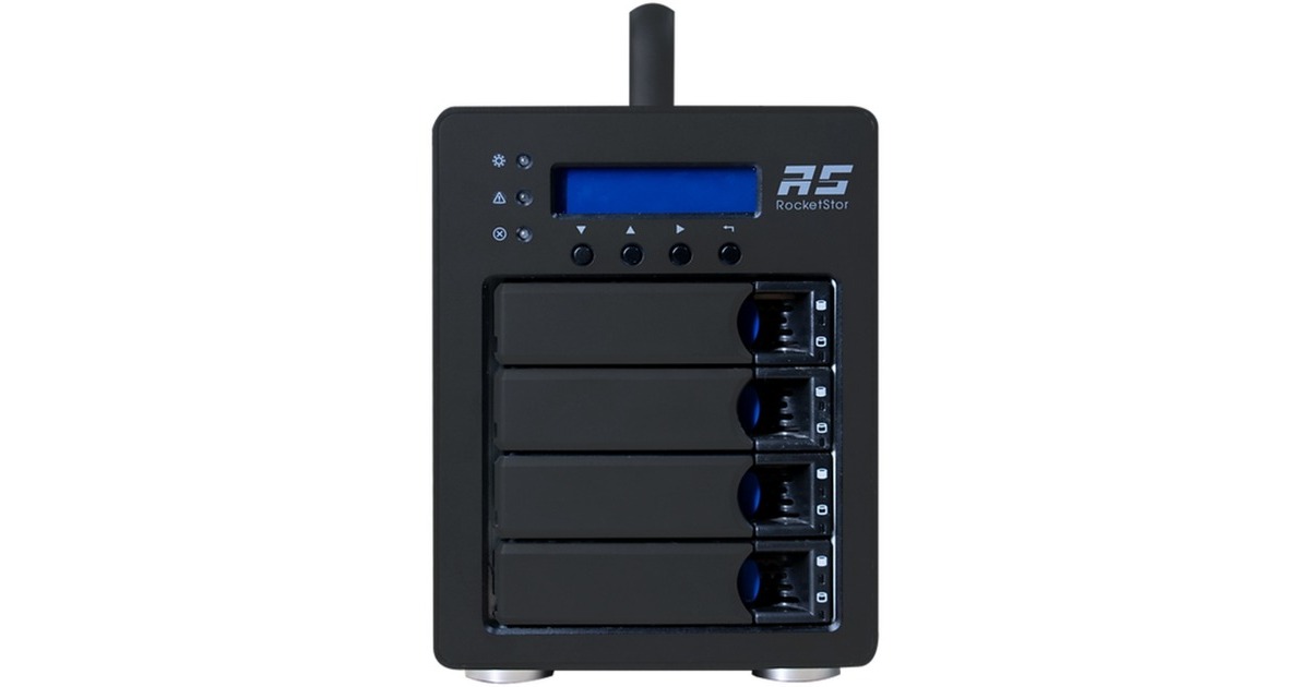 HighPoint RocketStor 6434TS External SAS/SATA RAID Tower, Laufwerksgehäuse(schwarz,4-Bay)