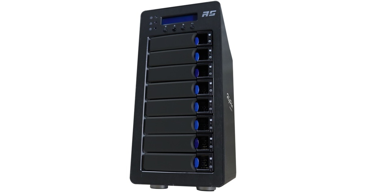 HighPoint RocketStor 6438S External SAS/SATA JBOD Tower, Laufwerksgehäuse(schwarz,8-Bay)