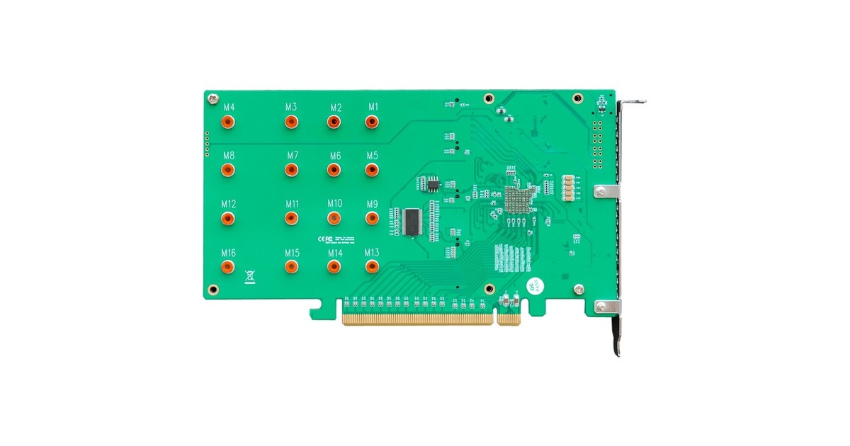 HighPoint Rocket 1104 4x M.2 Port zu PCIe 3.0 x16 NVMe HBA, Schnittstellenkarte
