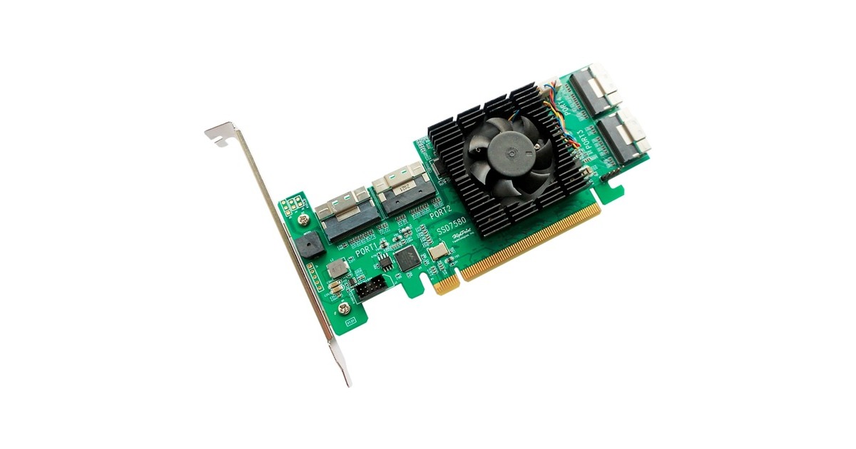 HighPoint Rocket 1580 8x U.2/U.3, Schnittstellenkarte