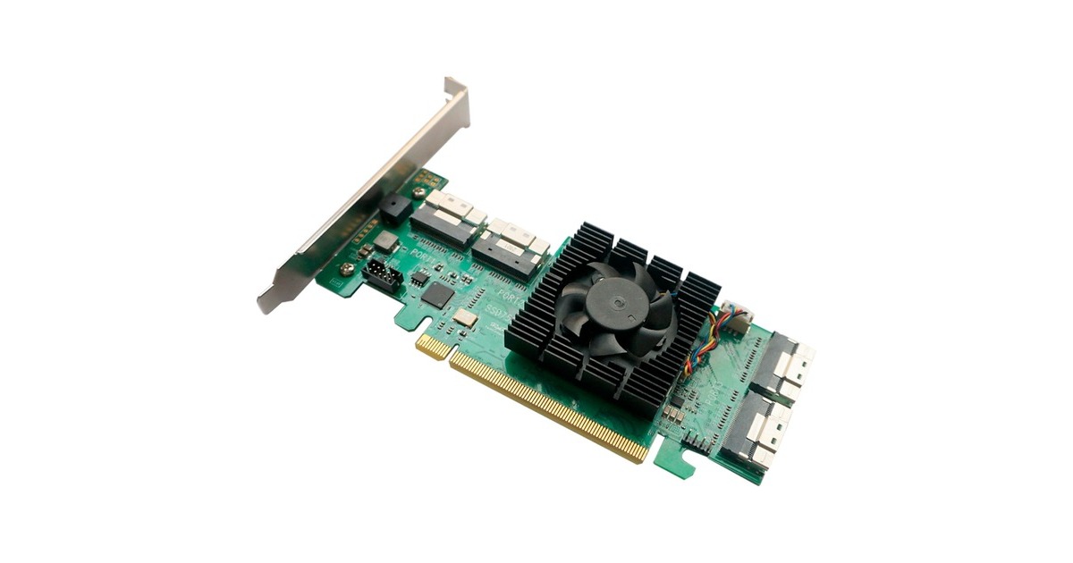 HighPoint Rocket 1580 8x U.2/U.3, Schnittstellenkarte