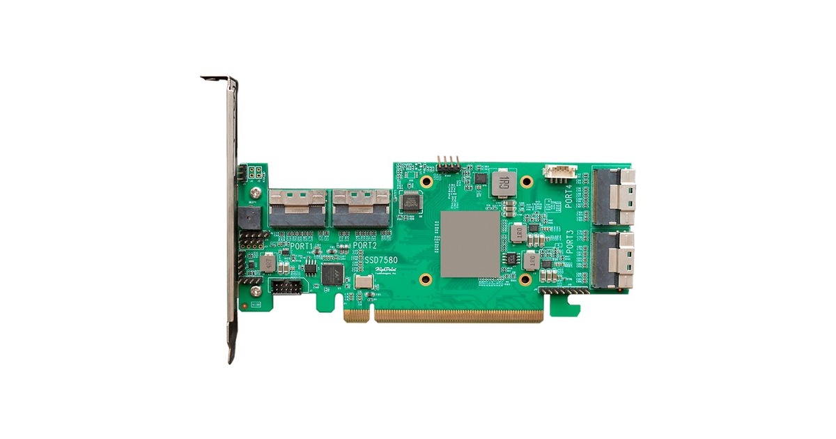 HighPoint Rocket 1580 8x U.2/U.3, Schnittstellenkarte