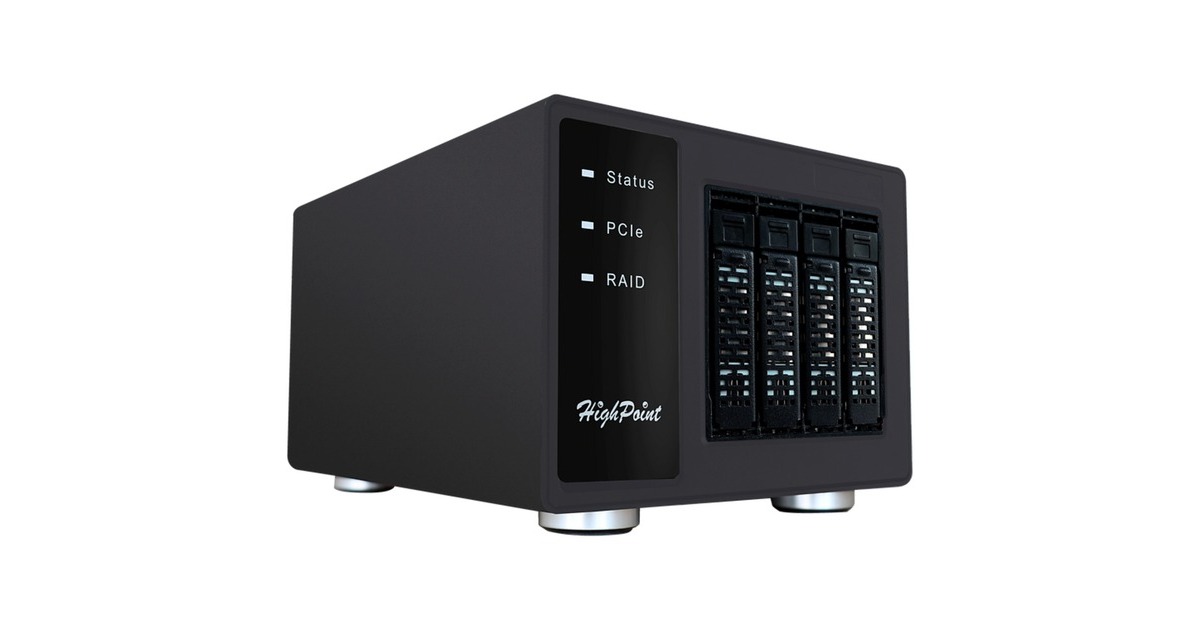 HighPoint SSD6444 4x Port zu PCIe 3.0 x16 NVMe RAID Gehäuse, Laufwerksgehäuse