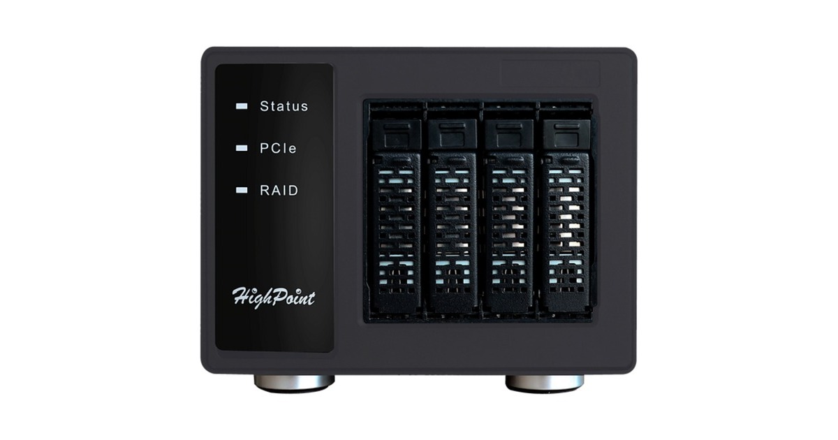 HighPoint SSD6444 4x Port zu PCIe 3.0 x16 NVMe RAID Gehäuse, Laufwerksgehäuse