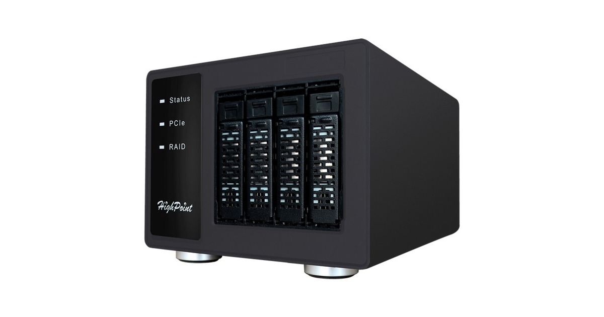 HighPoint SSD6444 4x Port zu PCIe 3.0 x16 NVMe RAID Gehäuse, Laufwerksgehäuse