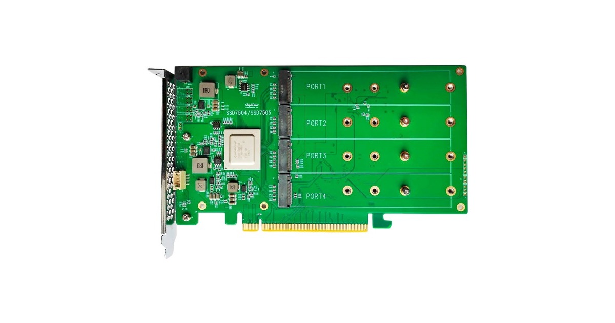 4x M.2 NVMe SSD, RAID-Karte