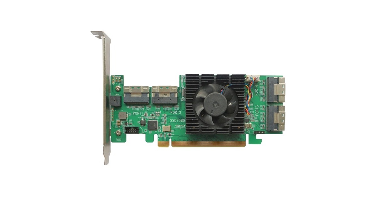 HighPoint SSD7580A PCIe Gen4 x16 8P U.2 NVMe, Controller