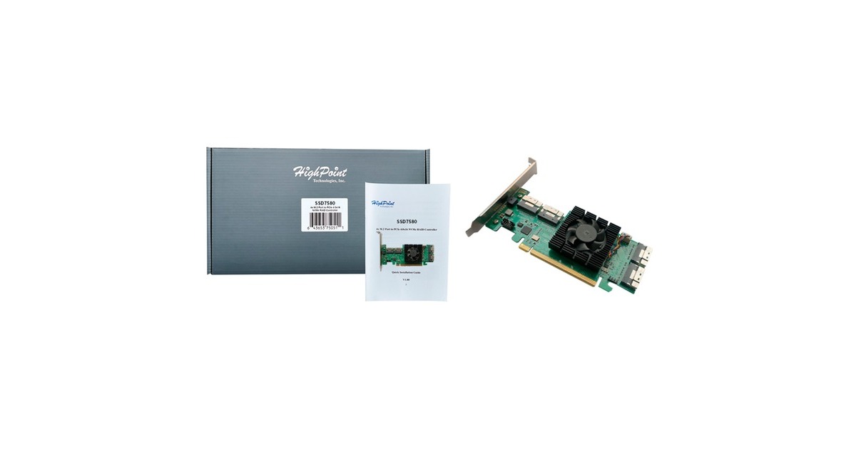 HighPoint SSD7580A PCIe Gen4 x16 8P U.2 NVMe, Controller