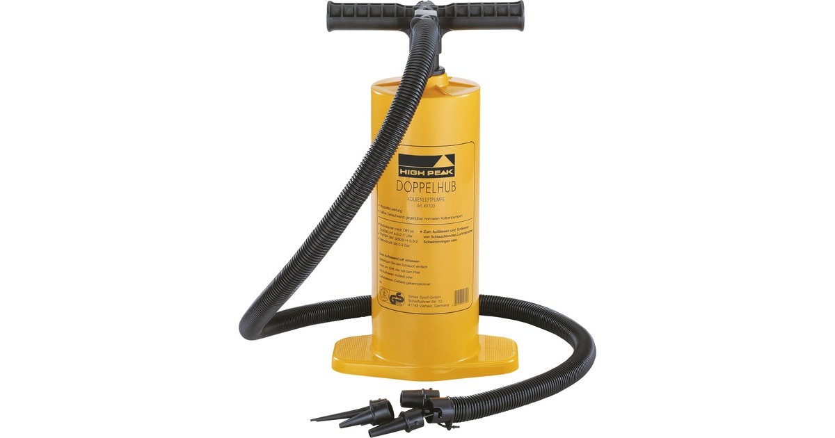 High Peak Doppelhubpumpe, Luftpumpe(gelb/schwarz)