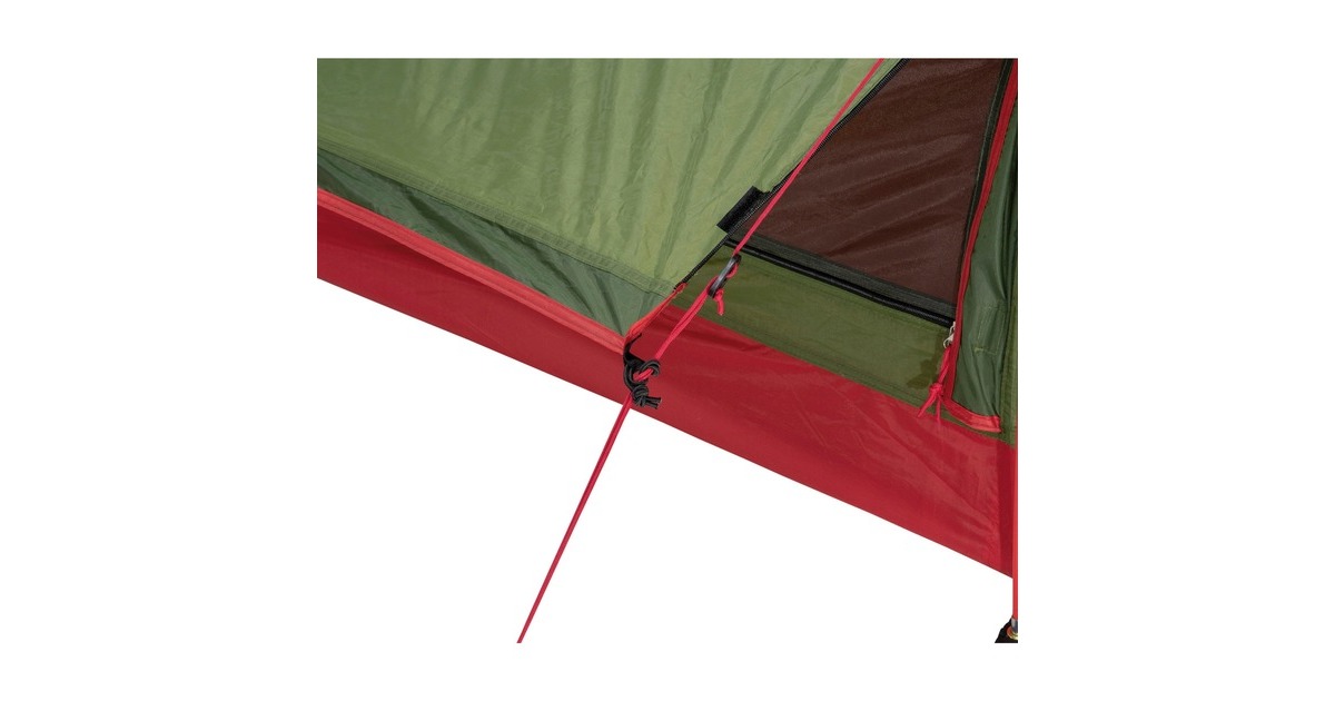 High Peak Einbogenzelt Siskin 2.0 LW(olivgrün/rot, Leichtgewichtzelt, Modell 2022)