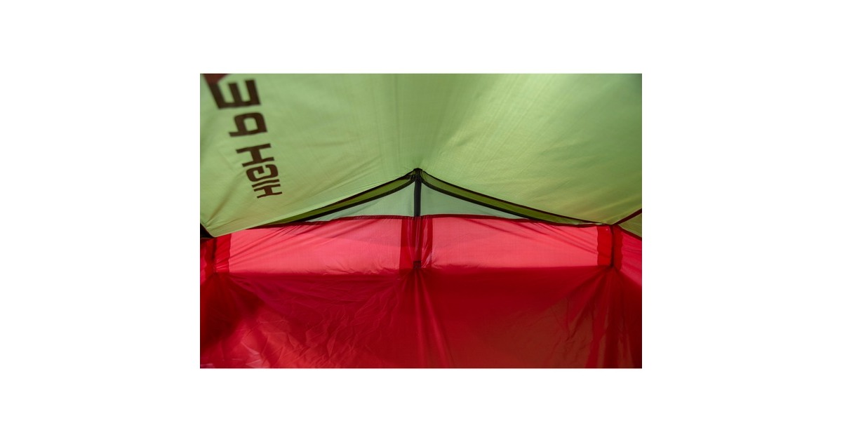 High Peak Einbogenzelt Siskin 2.0 LW(olivgrün/rot, Leichtgewichtzelt, Modell 2022)