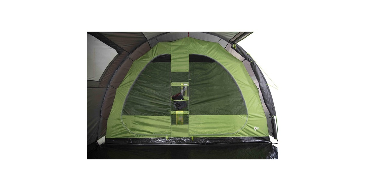 High Peak Familien-Tunnelzelt Ancona 4.0(dunkelgrau/grün, Modell 2022)