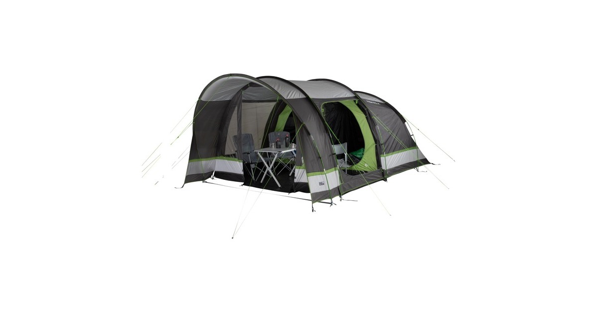 High Peak Familien-Tunnelzelt Brixen 5.0(grau/grün)