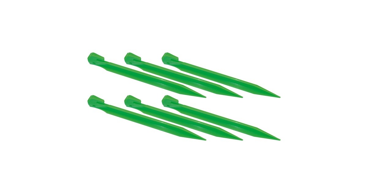 High Peak Kunststoff Hering(grün, 6 Stück, 20cm)