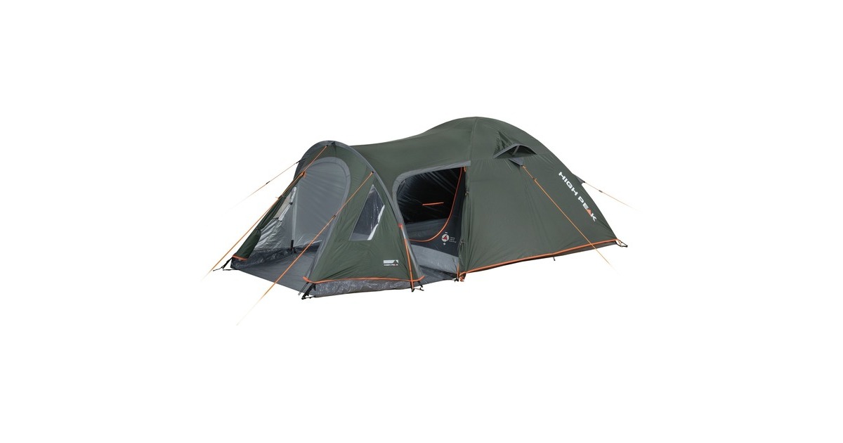 High Peak Kuppelzelt Kira 3.1(dunkelgrün/grau, mit Tunnelvorbau, Climate Protection 80)