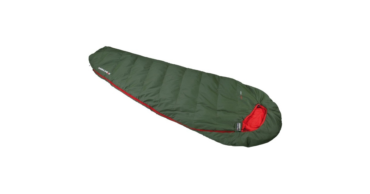 High Peak Mumienschlafsack Pak 600 ECO(dunkelgrün/rot)