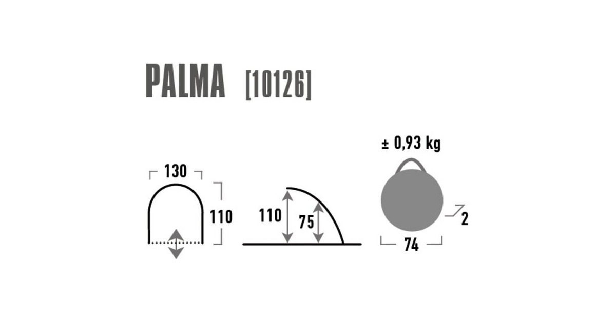 High Peak Pop-Up Strandmuschel Palma, Zelt(blau/grau)