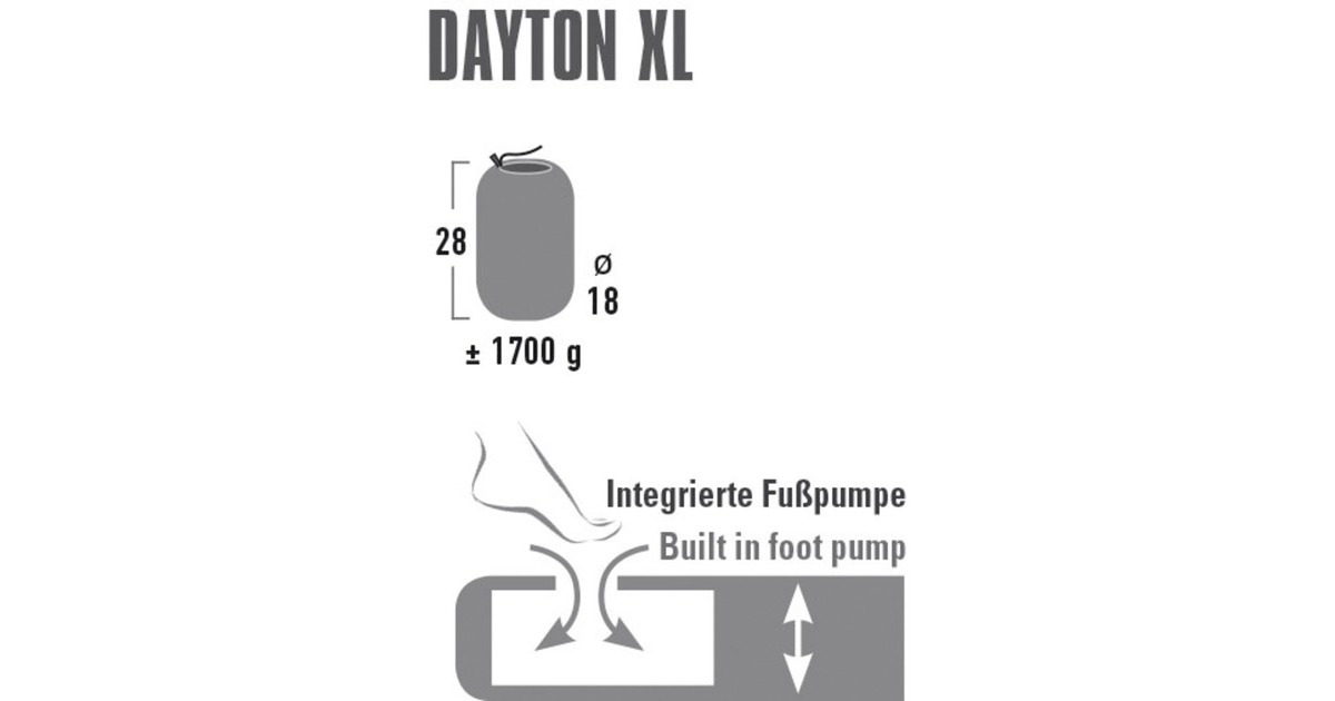 High Peak Thermo-Camping-Luftmatratze Dayton XL 41007(anthrazit)