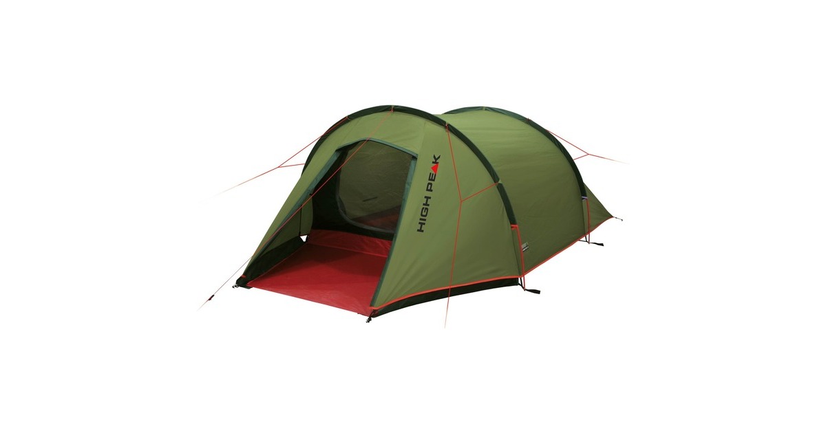 High Peak Tunnelzelt Kite 2 LW(grün/rot, mit Vorbau für Gepäck) High Peak Tunnelzelt Kite 2 LW(grün/rot, mit Vorbau für Gepäck)