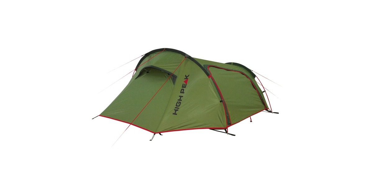 High Peak Tunnelzelt Sparrow 2P(grün/rot) High Peak Tunnelzelt Sparrow 2P(grün/rot)