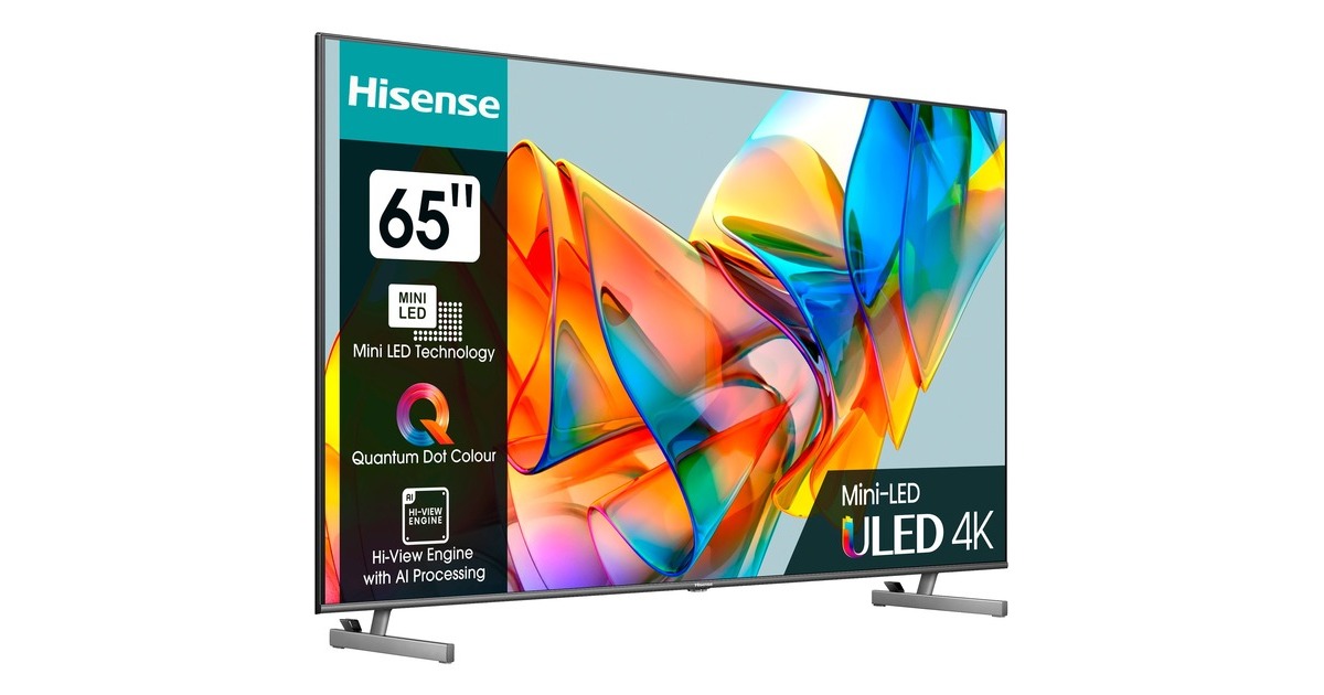 Hisense 65U6KQ, LED-Fernseher(164 cm (65 Zoll), anthrazit, UltraHD/4K, Triple Tuner, HDR10, WLAN, LAN, Bluetooth)