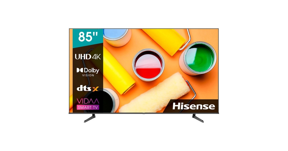 Hisense 85A6EG, LED-Fernseher(216 cm (85 Zoll), schwarz, UltraHD/4K, Triple Tuner, SmartTV)