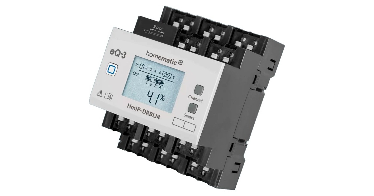 Homematic IP Jalousieaktor für Hutschienenmontage – 4-fach (HmIP-DRBLI4), Relais