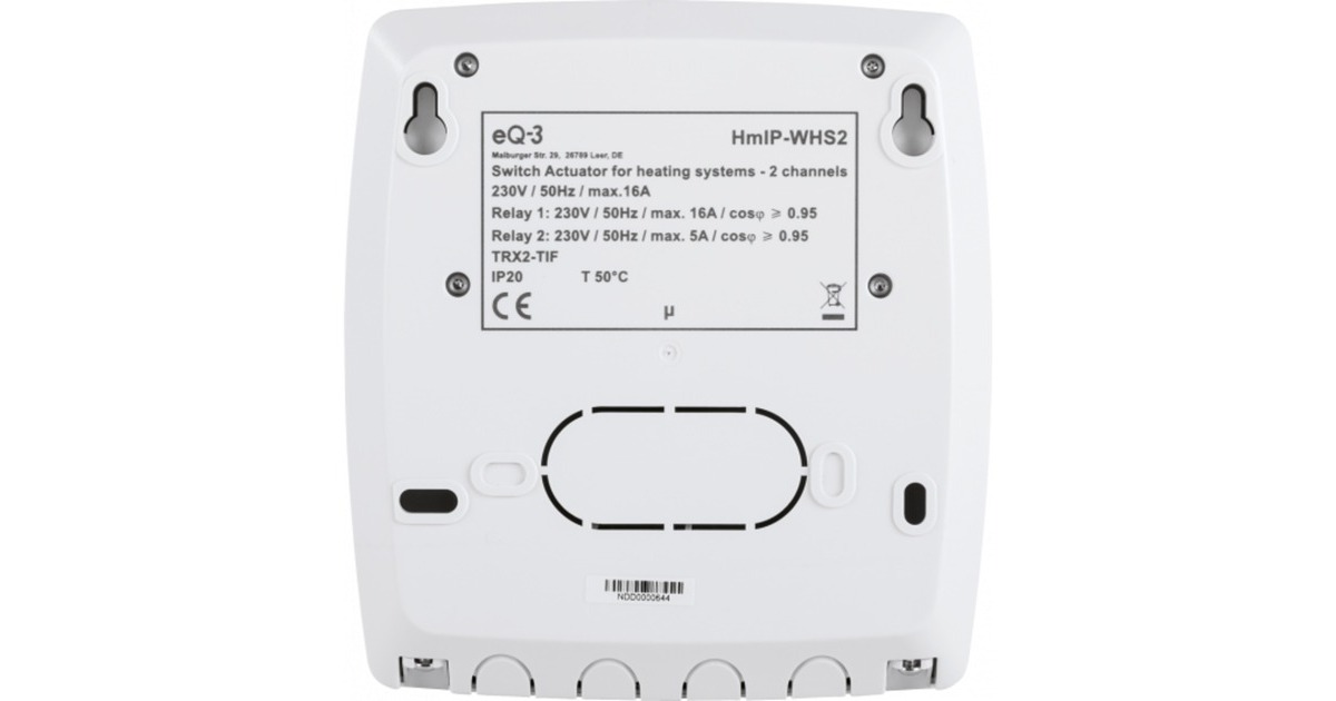 Homematic IP Schaltaktor für Heizungsanlagen (HmIP-WHS2), Schalter(2-fach)