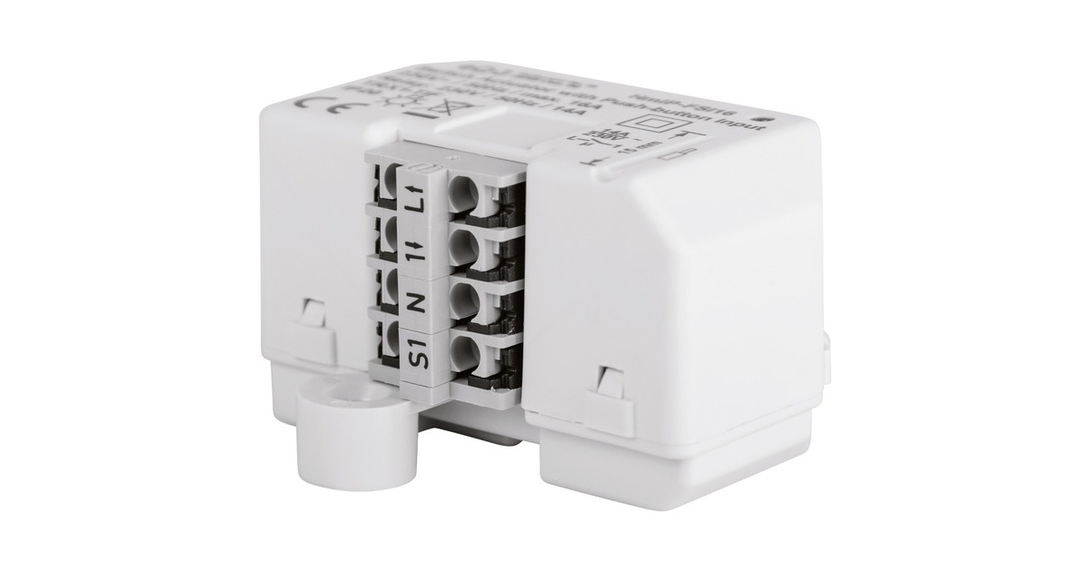 Homematic IP Schaltaktor mit Tastereingang (HmIP-FSI16), Schalter(weiß, Unterputz)