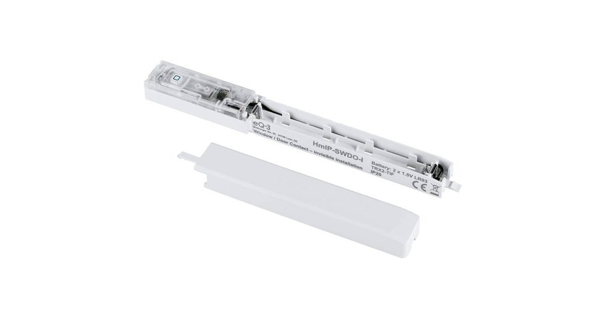 Homematic IP Smart Home Fenster/ Türkontakt verdeckt (HmIP-SWDO-I), Öffnungsmelder( verdeckter Einbau)