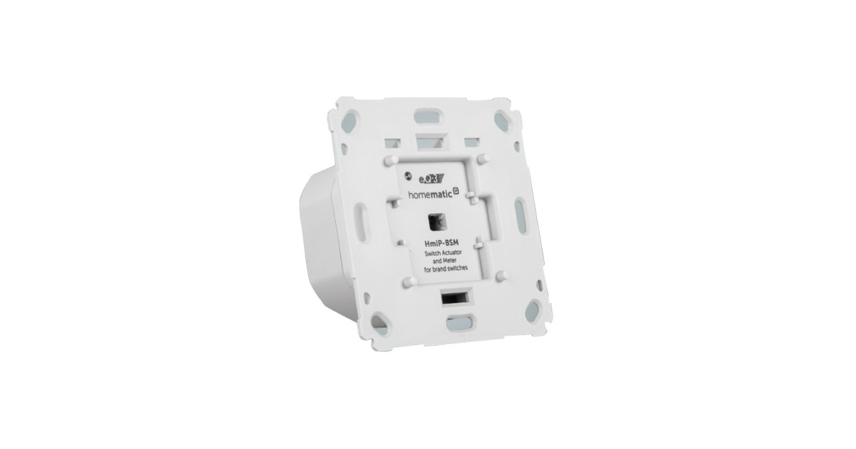 Homematic IP Smart Home Schalt-Mess-Aktor für Markenschalter (HmIP-BSM), Taster