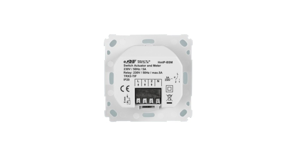 Homematic IP Smart Home Schalt-Mess-Aktor für Markenschalter (HmIP-BSM), Taster