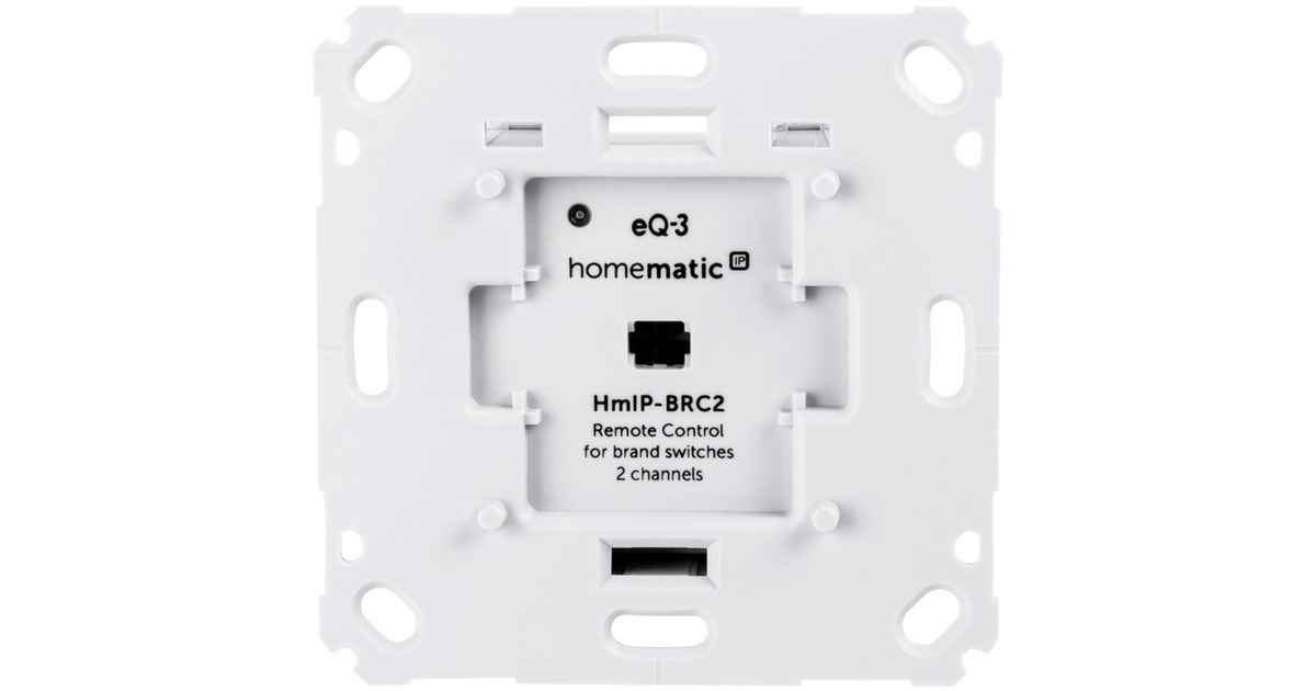 Homematic IP Smart Home Wandtaster für Markenschalter 2fach (HmIP-BRC2)(weiß, 2-Kanal, Homematic IP)