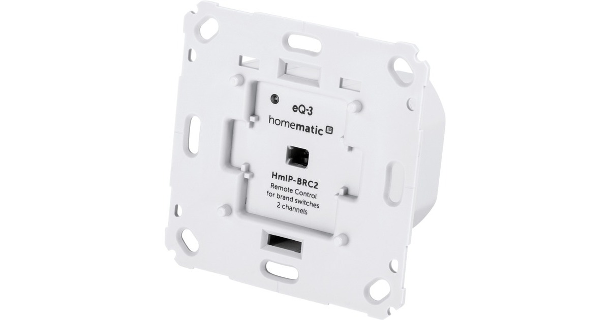Homematic IP Smart Home Wandtaster für Markenschalter 2fach (HmIP-BRC2)(weiß, 2-Kanal, Homematic IP)