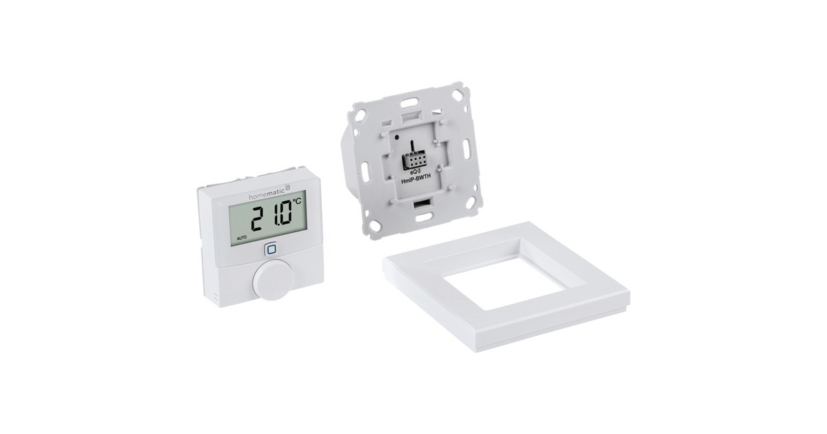 Homematic IP Smart Home Wandthermostat mit Schaltausgang (HmIP-BWTH)(weiß, für Markenschalter 230V)