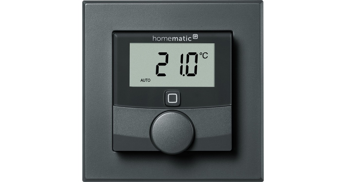 Homematic IP Wandthermostat mit Luftfeuchtigkeitssensor (HmIP-WTH-A)(anthrazit)