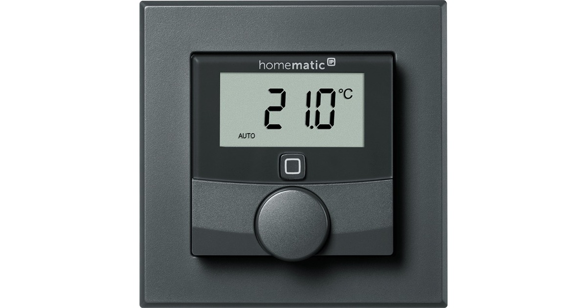 Homematic IP Wandthermostat mit Schaltausgang (HmIP-BWTH-A)(anthrazit, für Markenschalter 230V)