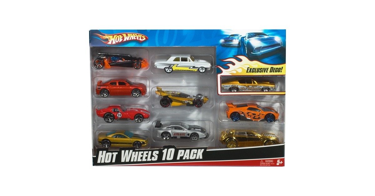 Hot Wheels 10er Geschenkset Sortiment, Spielfahrzeug