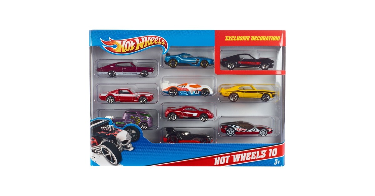 Hot Wheels 10er Geschenkset Sortiment, Spielfahrzeug