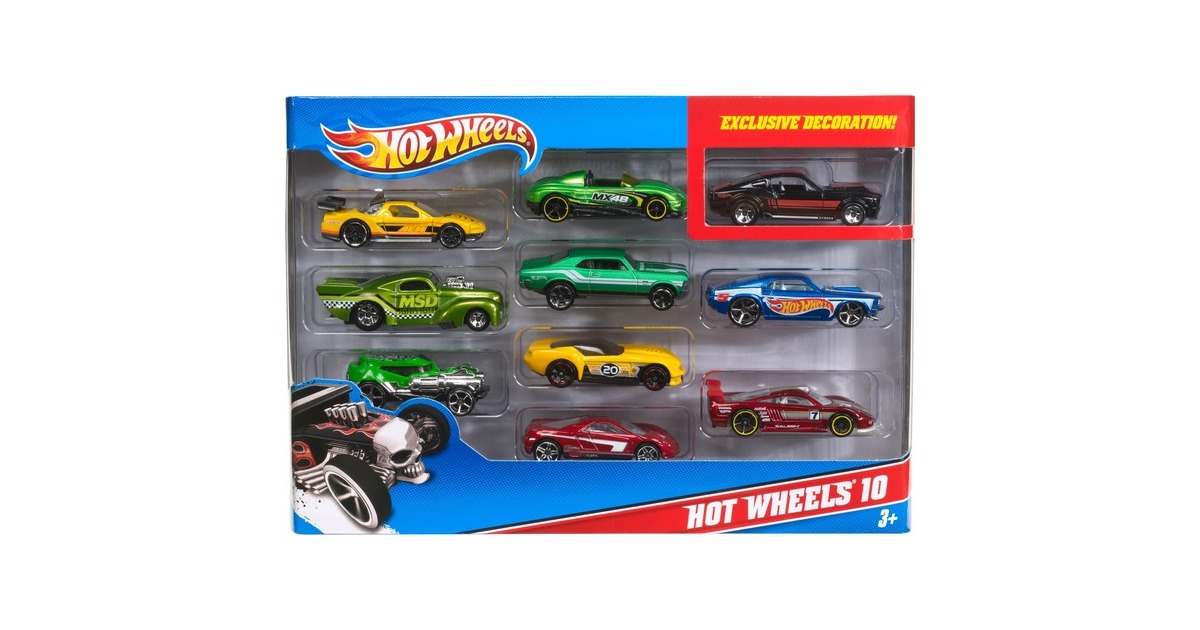 Hot Wheels 10er Geschenkset Sortiment, Spielfahrzeug