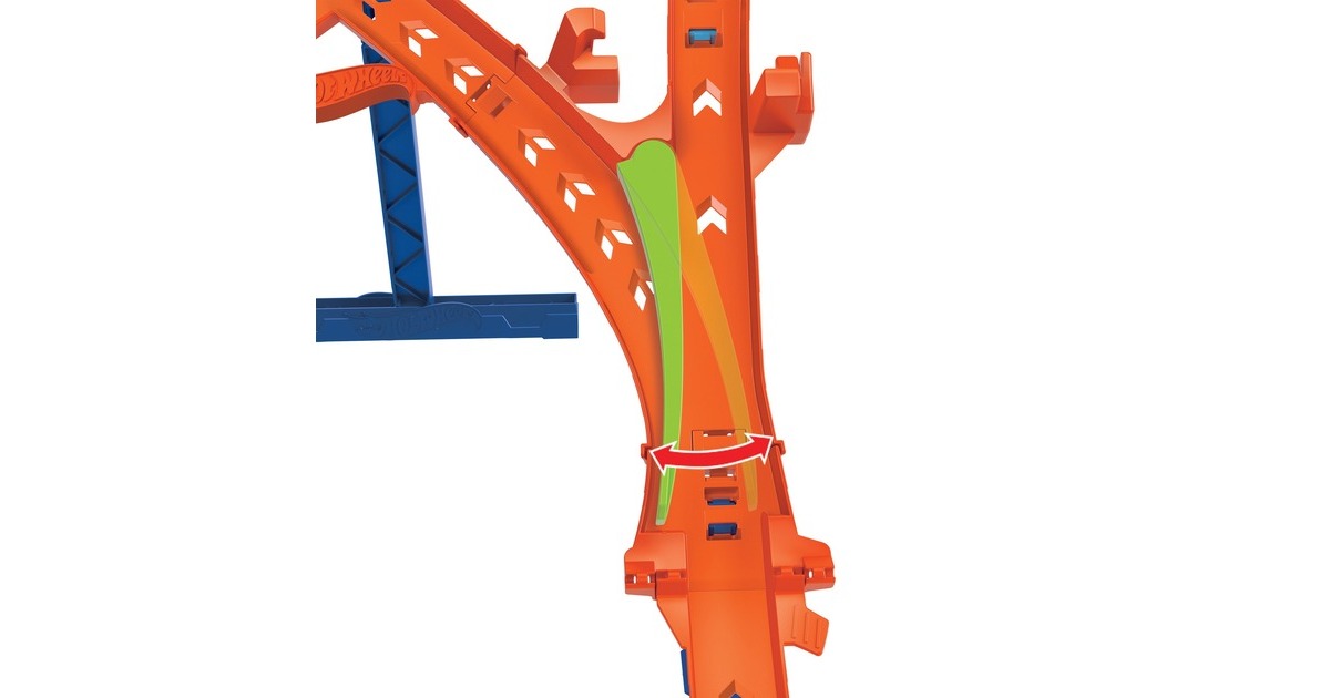Hot Wheels Action Vertikaler 8er-Kurvensprung, Rennbahn(inkl. 1 Spielzeugauto)
