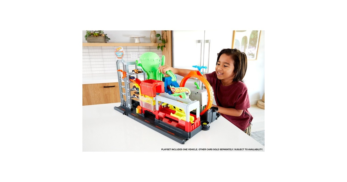 Hot Wheels City Color Reveal Ultimative Auto-Waschanlage Spielset, Spielgebäude(mehrfarbig)