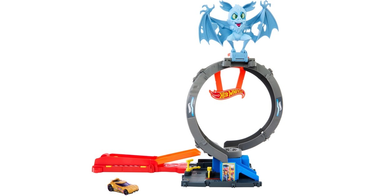 Hot Wheels City Nemesis Bat vs Tire Shop, Rennbahn