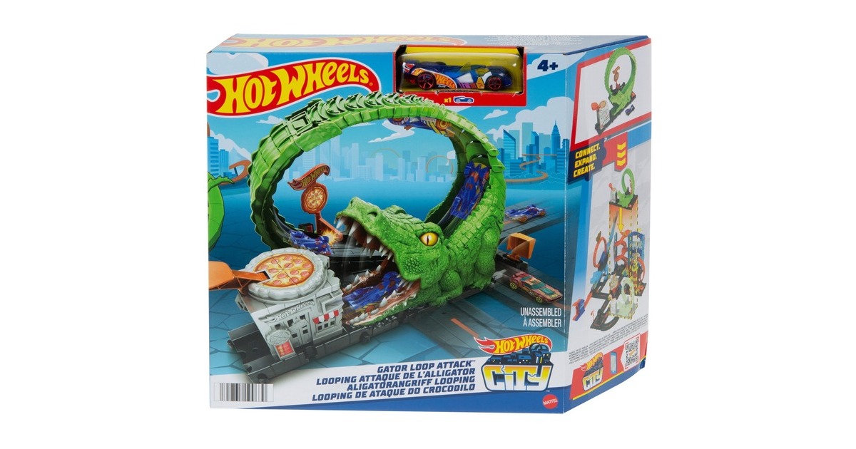 Hot Wheels City Nemesis Gator Pizza Shop, Rennbahn(inkl. 1 Spielzeugauto)