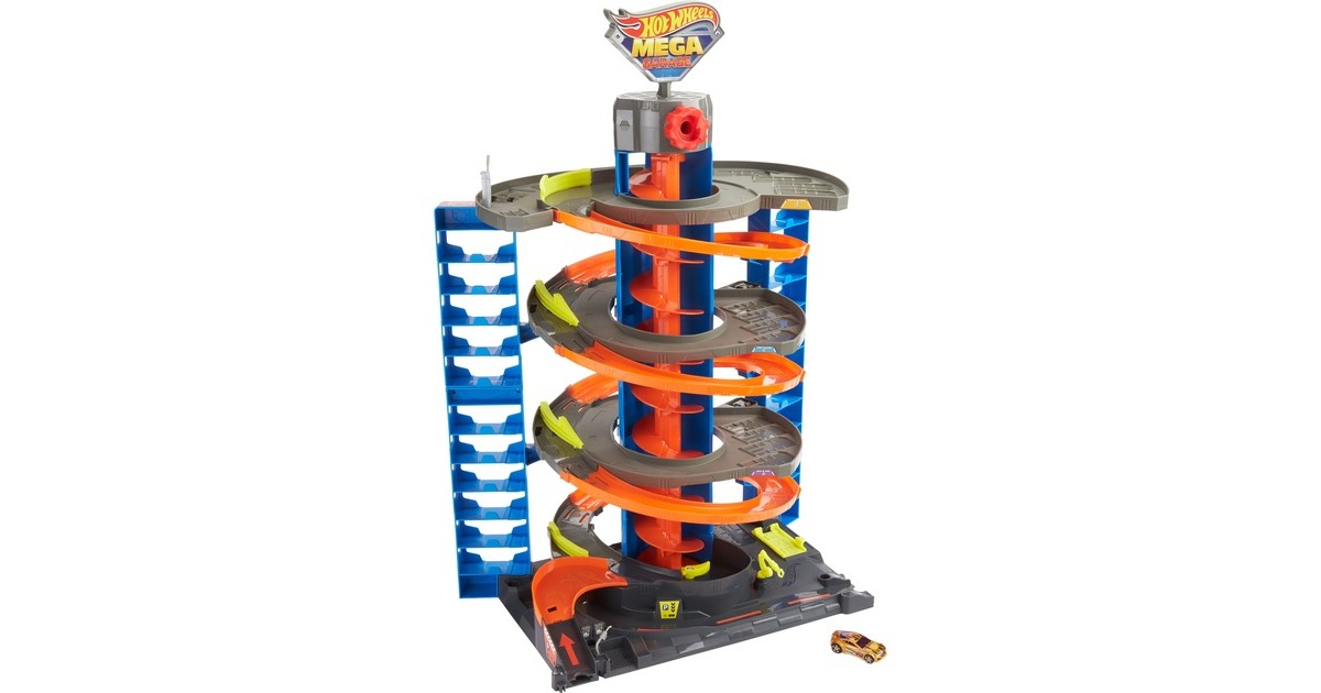 Hot Wheels City Power-Parkgarage Spielset, Spielgebäude(Inkl. Fahrzeug)