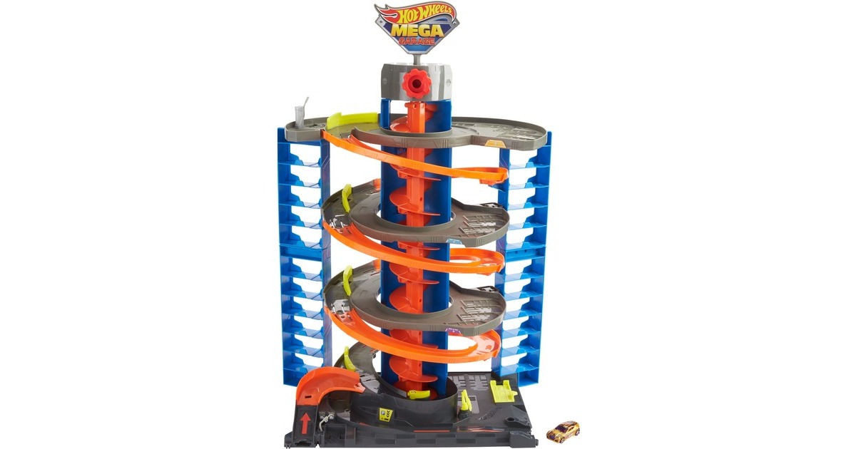 Hot Wheels City Power-Parkgarage Spielset, Spielgebäude(Inkl. Fahrzeug)