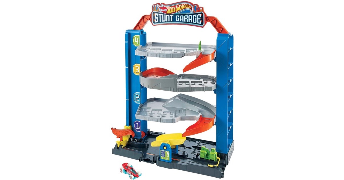 Hot Wheels City Stunt Garage Spielset, Spielgebäude