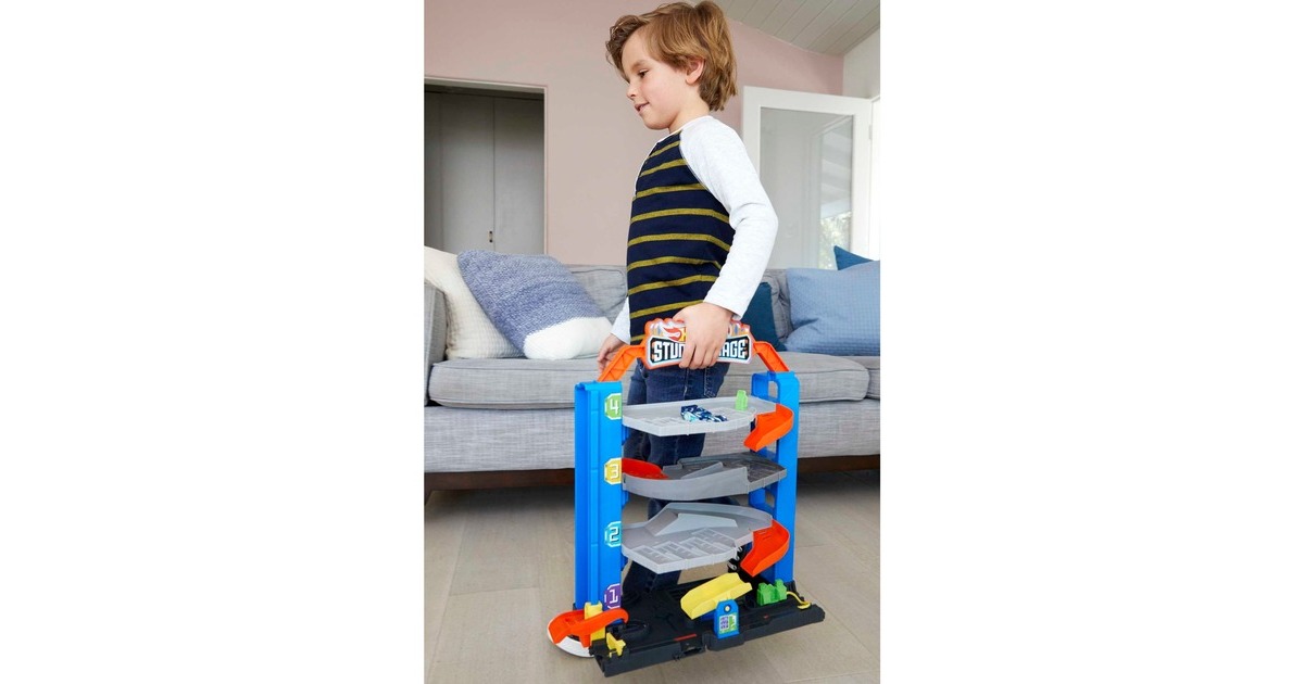 Hot Wheels City Stunt Garage Spielset, Spielgebäude