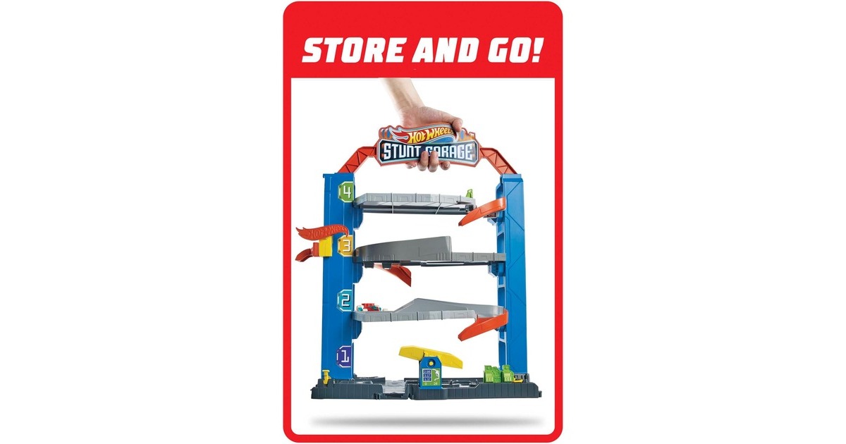 Hot Wheels City Stunt Garage Spielset, Spielgebäude