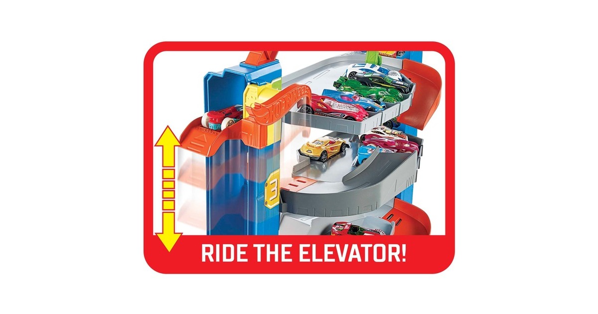 Hot Wheels City Stunt Garage Spielset, Spielgebäude